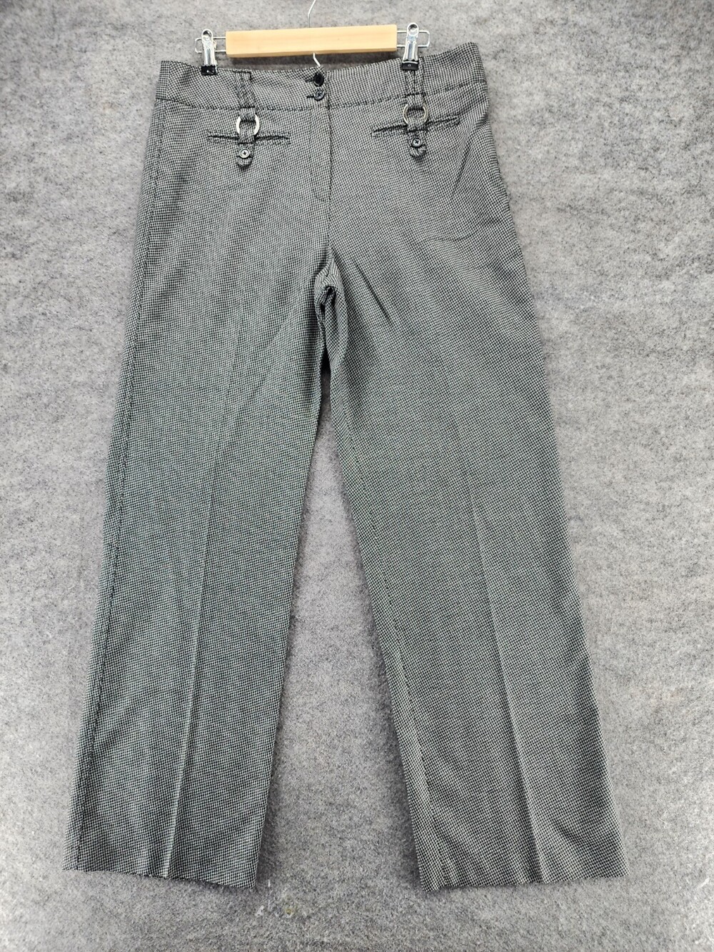 Larry Levine Dress Pants Womens 12 Stretch Gray Straight